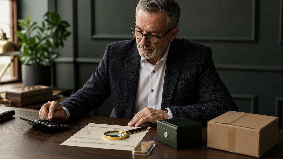 Financial researcher reviewing Gold IRA fees and storage costs